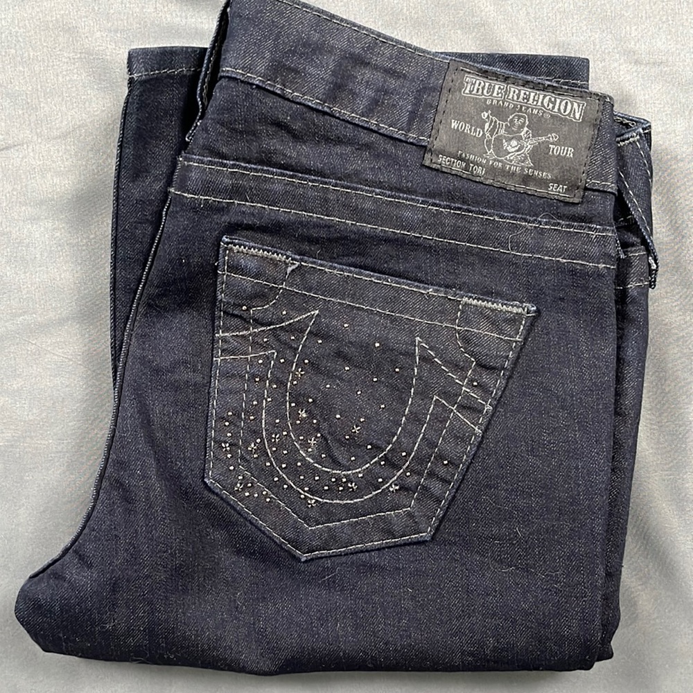True Religion Tori Studded and Flared Jeans | Size 28